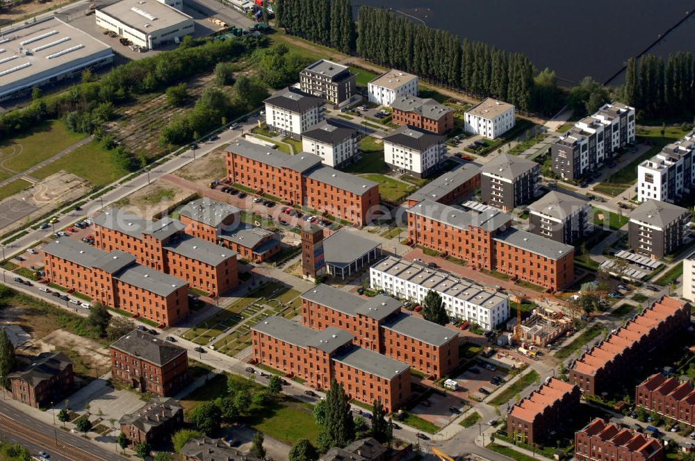 Berlin from the bird's eye view: The former buildung of the prison in Berlin-Rummelsburg. In the existing buildings, originated 150 freehold flats