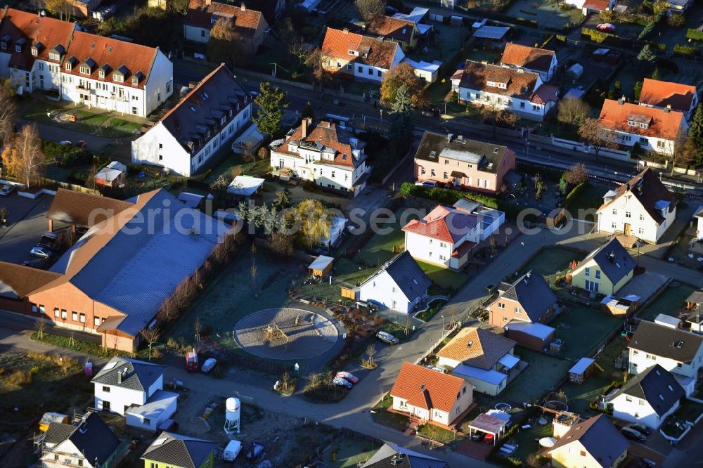 Berlin from above - Single and multi-family residential - residential area in the district of Berlin Wartenberg Hohenschonhausen