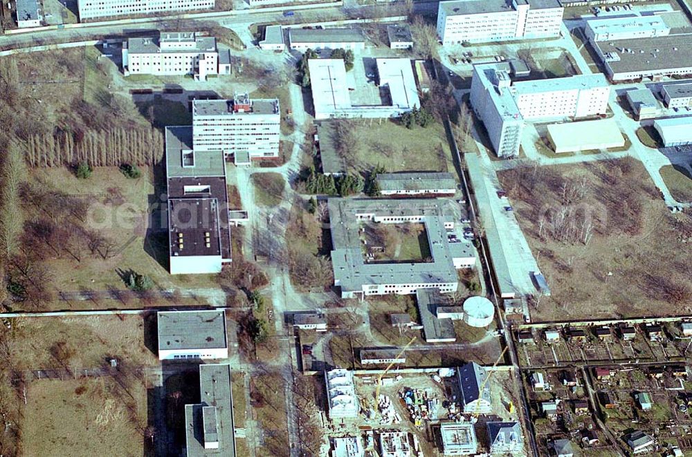 Berlin- Karlshorst from above - Ein- und Mehrfamilienhausbau der WILMA Bau Berlin - Leipzig GmbH am Gewerbegebiet an der Waldowallee / Rheinstr., in der Nähe des Kapitulationsmuseums in Berlin- Karlshorst