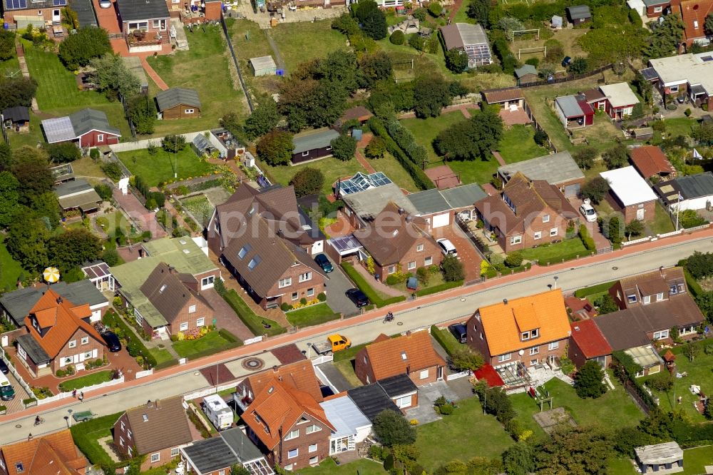 Aerial photograph Norderney - Single and multi-family housing development on the island of Norderney in Lower Saxony