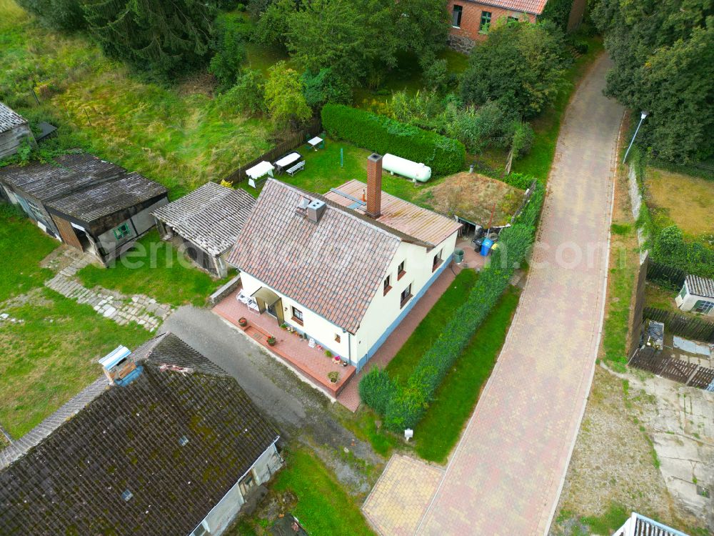 Groß Daberkow from above - Single-family home on street Zum Pastorhaus in Gross Daberkow in the state Mecklenburg - Western Pomerania, Germany