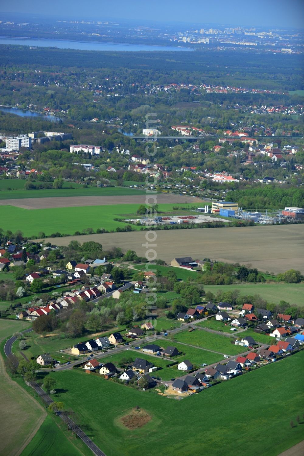 Rüdersdorf OT Alt-Rüdersdorf from above - Single-family residential construction amHemmoor ring in Old Ruedersdorf, a district of Ruedersdorf in Brandenburg