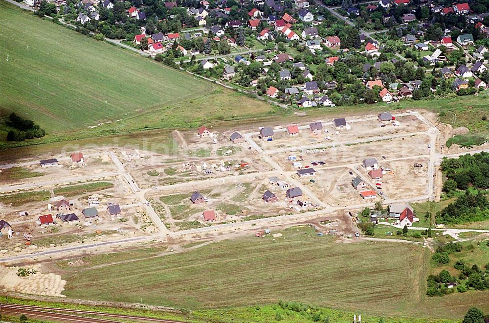 S-Bhf Hoppegarten / Brandenburg from above - Einfamilienhaus Neubaugelände S-Bhf Hoppegarten / Brandenburg / Birkenstein Ausführende Baufirmen H+H Expan GmbH