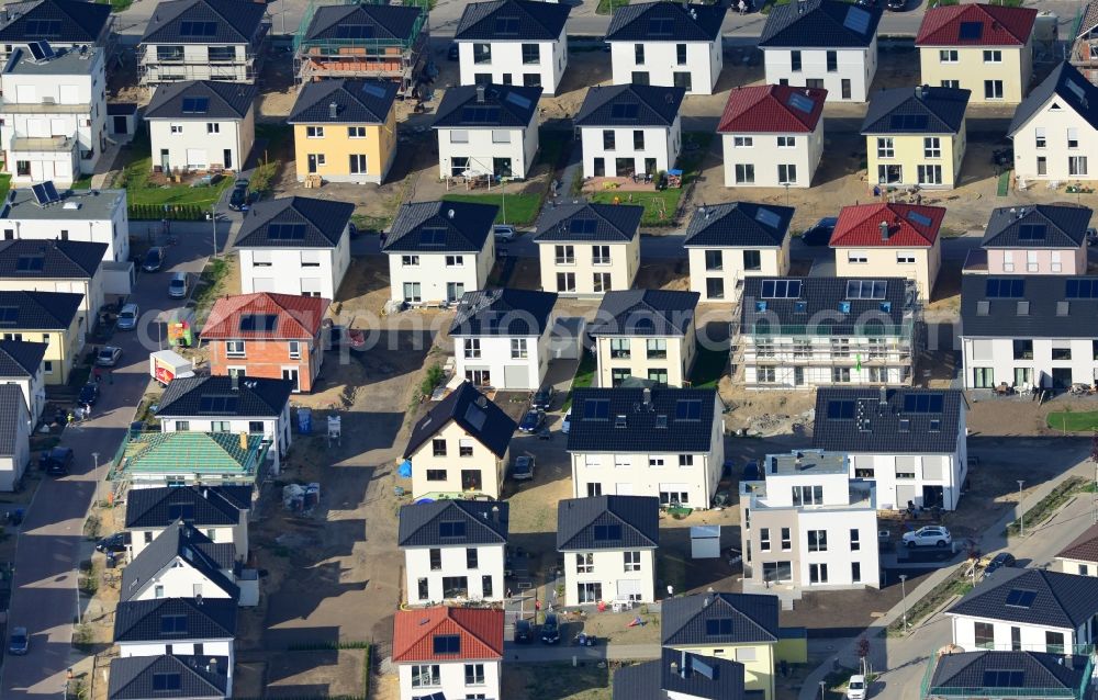 Aerial image Berlin Treptow - Köpenick - Single-family and terraced houses - residential / residential park Carlsgarten Karl Horst in Berlin