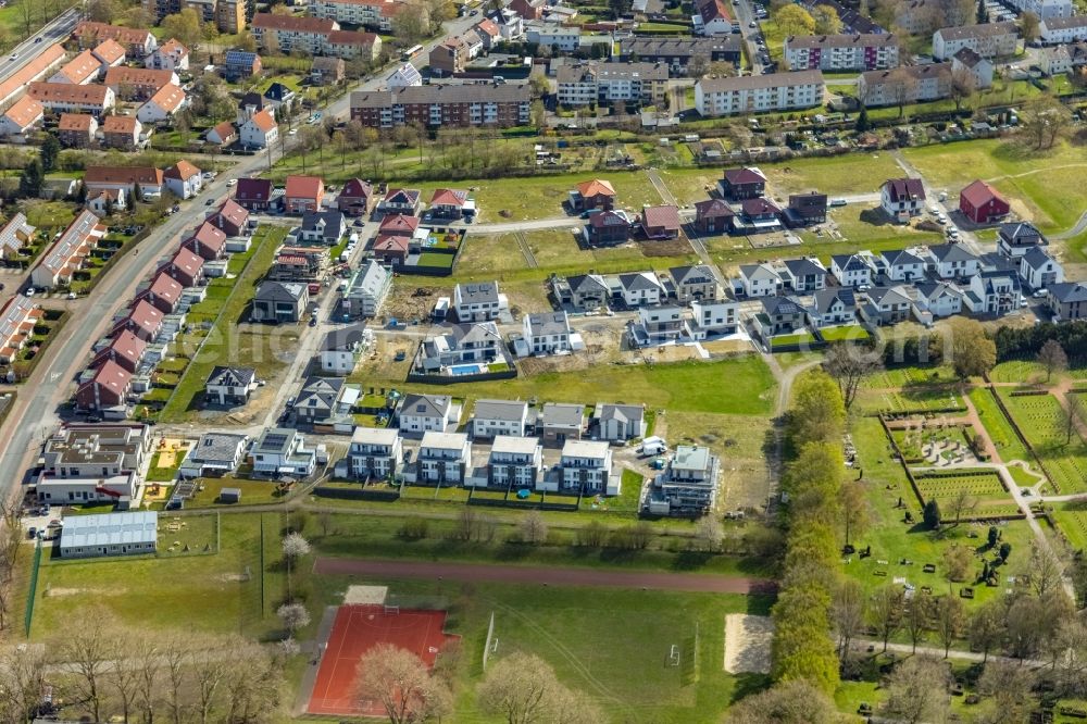 Aerial image Hamm - Residential area of a single-family housing estate on Beisenkamp in Hamm at Ruhrgebiet in the state North Rhine-Westphalia, Germany