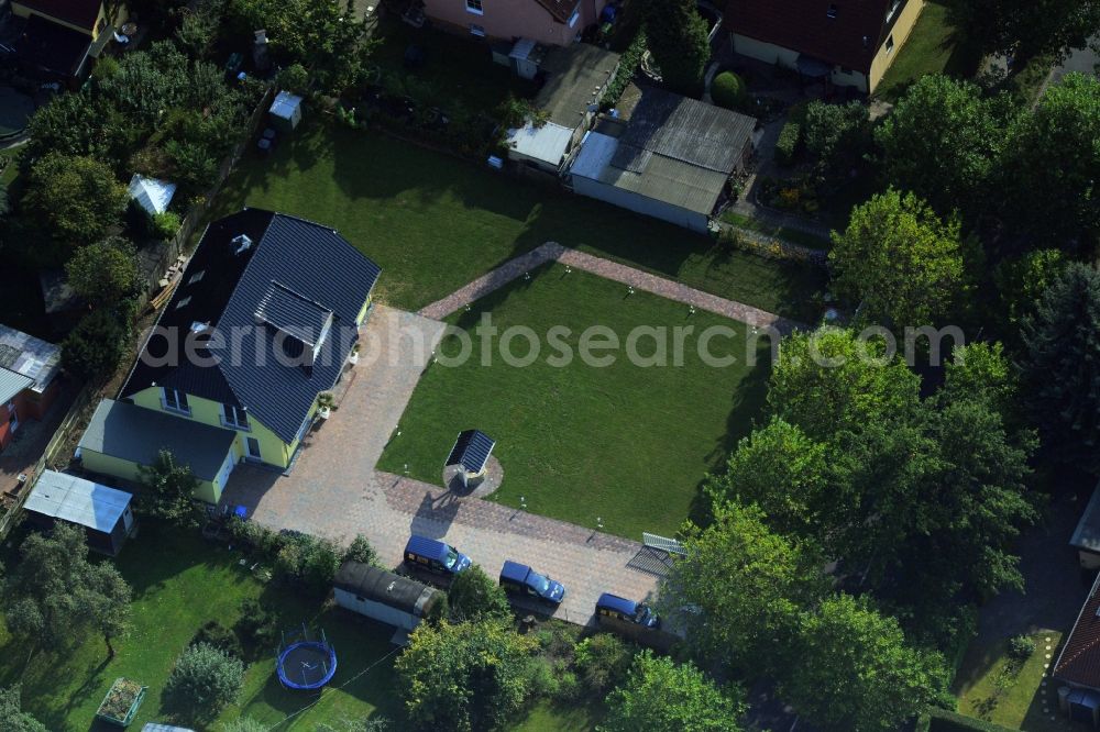 Aerial image Berlin Karow - Residential estate on Hubertusdamm in Berlin - Karow