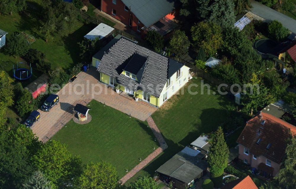 Aerial image Berlin Karow - Residential estate on Hubertusdamm in Berlin - Karow