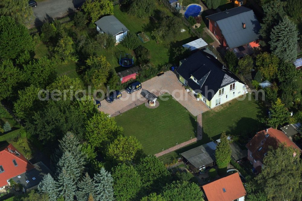 Aerial image Berlin Karow - Residential estate on Hubertusdamm in Berlin - Karow