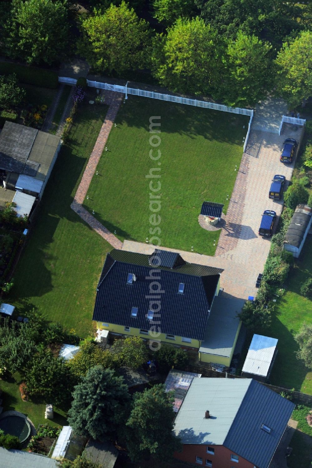 Berlin Karow from above - Residential estate on Hubertusdamm in Berlin - Karow