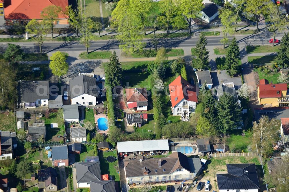 Falkensee from above - House - residential settlement in the Nauener Street at Falkensee in Brandenburg