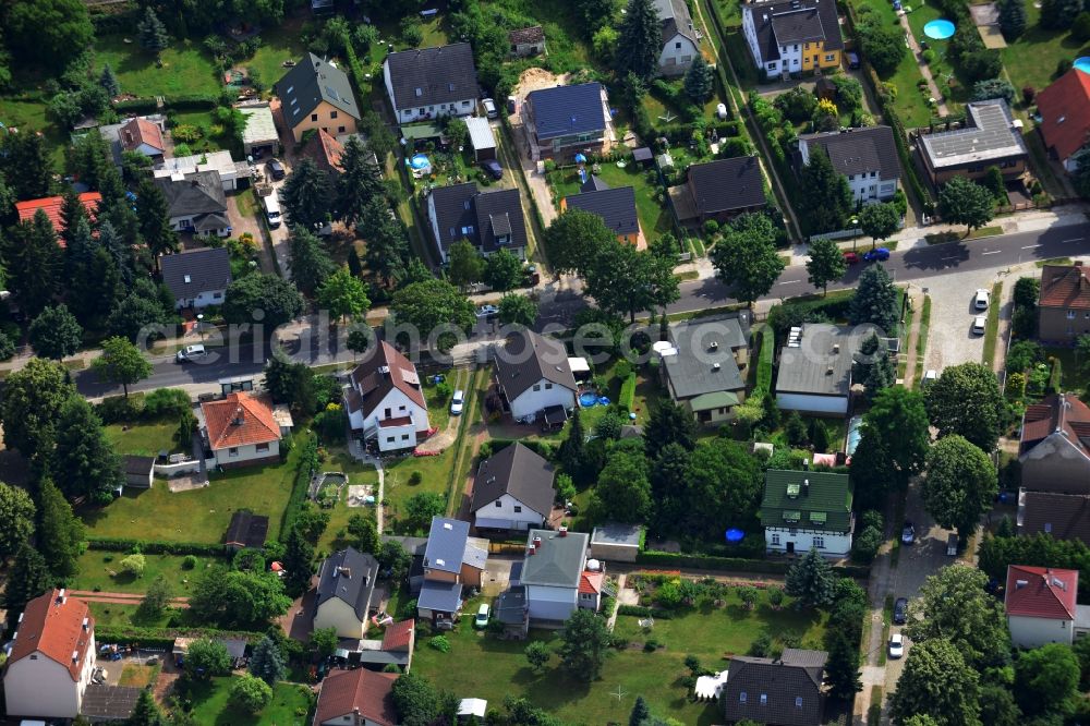 Aerial image Berlin Mahlsdorf - Single Family - Residential building in Berlin - Mahlsdorf