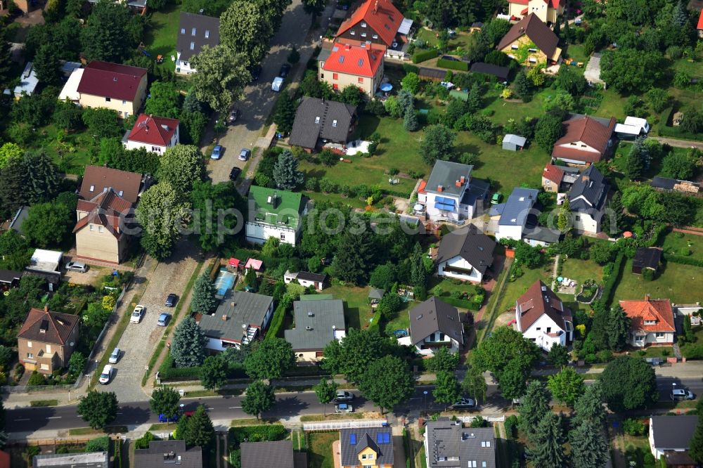 Aerial image Berlin Mahlsdorf - Single Family - Residential building in Berlin - Mahlsdorf