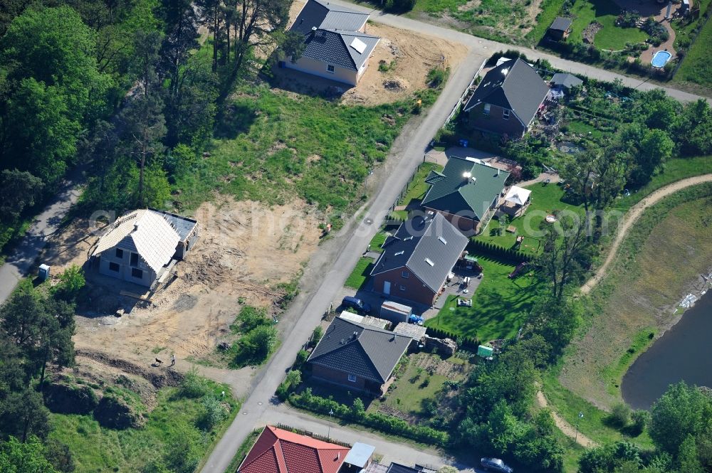 Werneuchen from above - View of the house - residential area in the Rose Ring 16356 Werneuchen