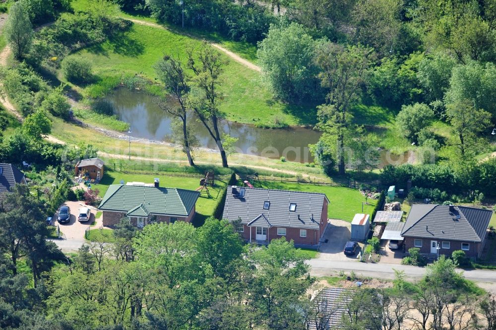 Aerial image Werneuchen - View of the house - residential area in the Rose Ring 16356 Werneuchen