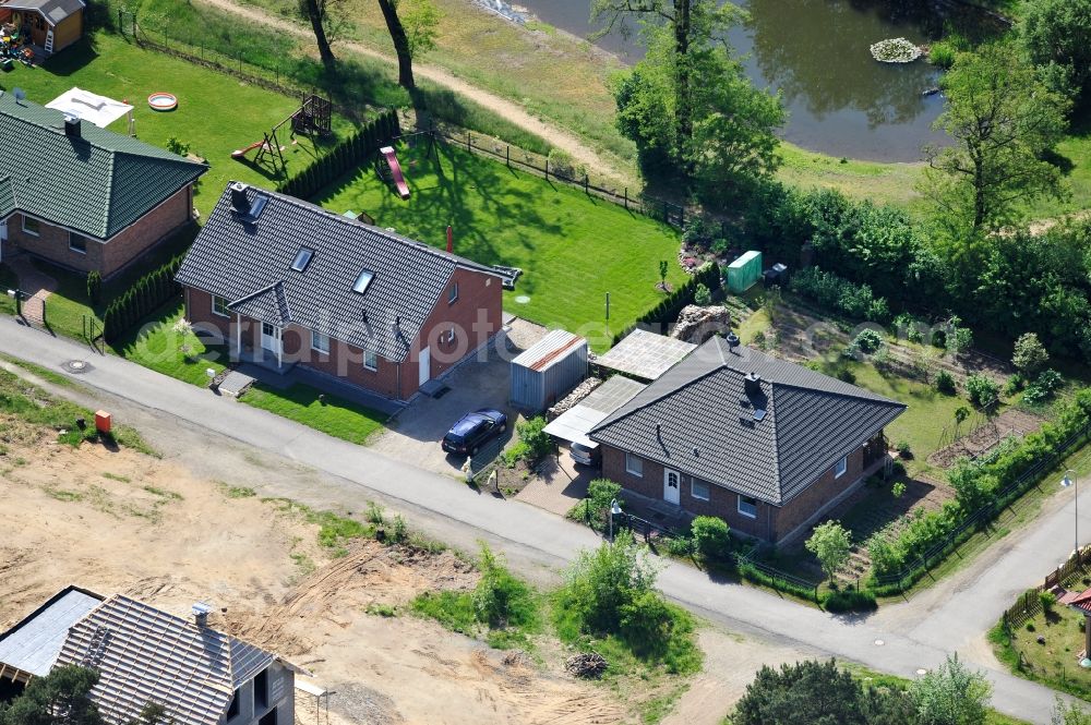 Werneuchen from above - View of the house - residential area in the Rose Ring 16356 Werneuchen