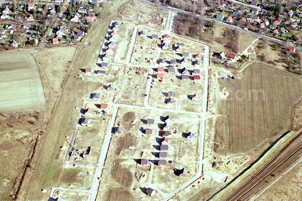 Hoppegarten / BRB from above - Einfamilienhausneubau nördlich der S-Bahnlinie am Gewerbegebiet Hoppegarten / BRB