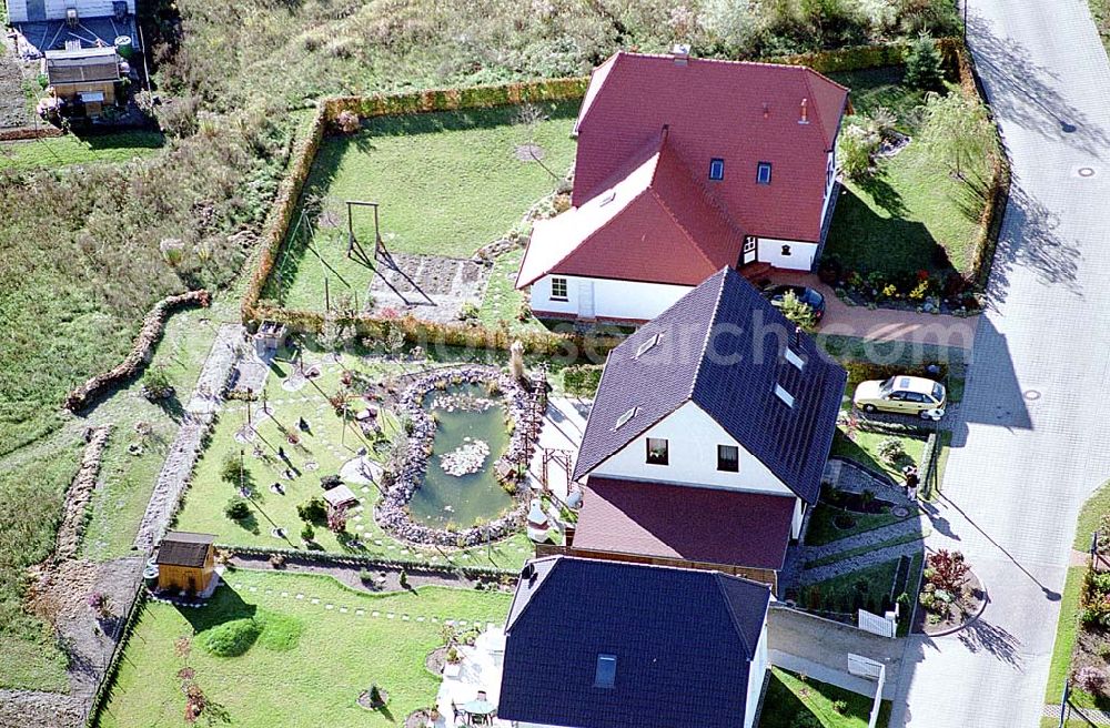 Aerial image Eberswalde-Lichterfelde / Brandenburg - Einfamilienhausneubausiedlung im Stadtteil Lichterfelde von Eberswalde in Brandenburg. (Objekt 36612 in der Haydenstraße)