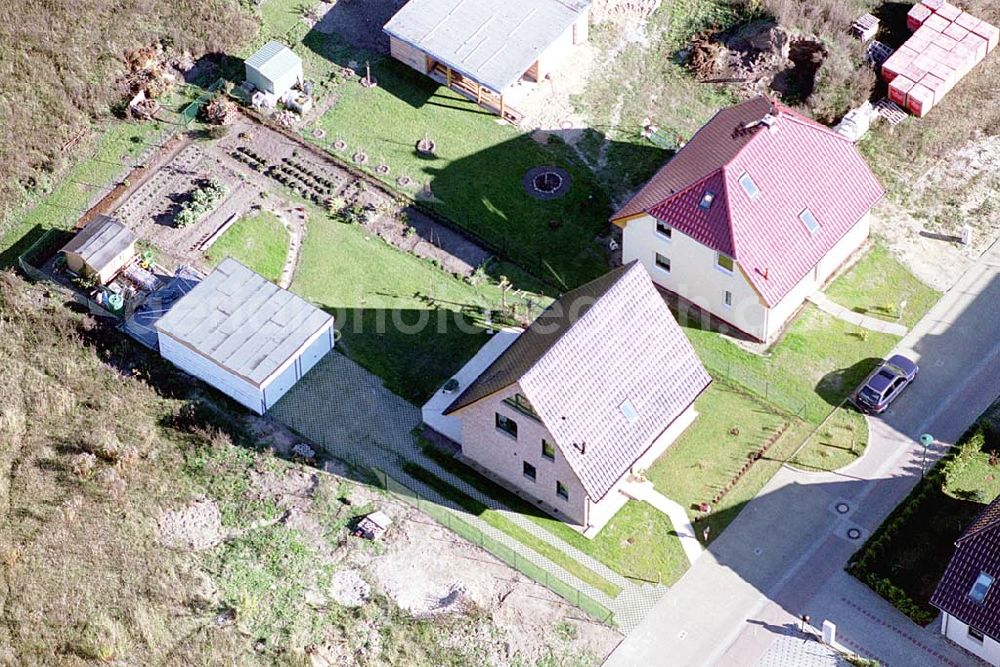 Aerial image Eberswalde-Lichterfelde / Brandenburg - Einfamilienhausneubausiedlung im Stadtteil Lichterfelde von Eberswalde in Brandenburg. (Objekt 36616 in der Wagnerstraße)