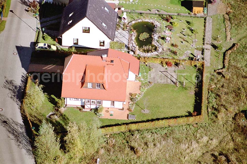 Eberswalde-Lichterfelde / Brandenburg from the bird's eye view: Einfamilienhausneubausiedlung im Stadtteil Lichterfelde von Eberswalde in Brandenburg. (Objekt 36627 in der Haydenstraße)