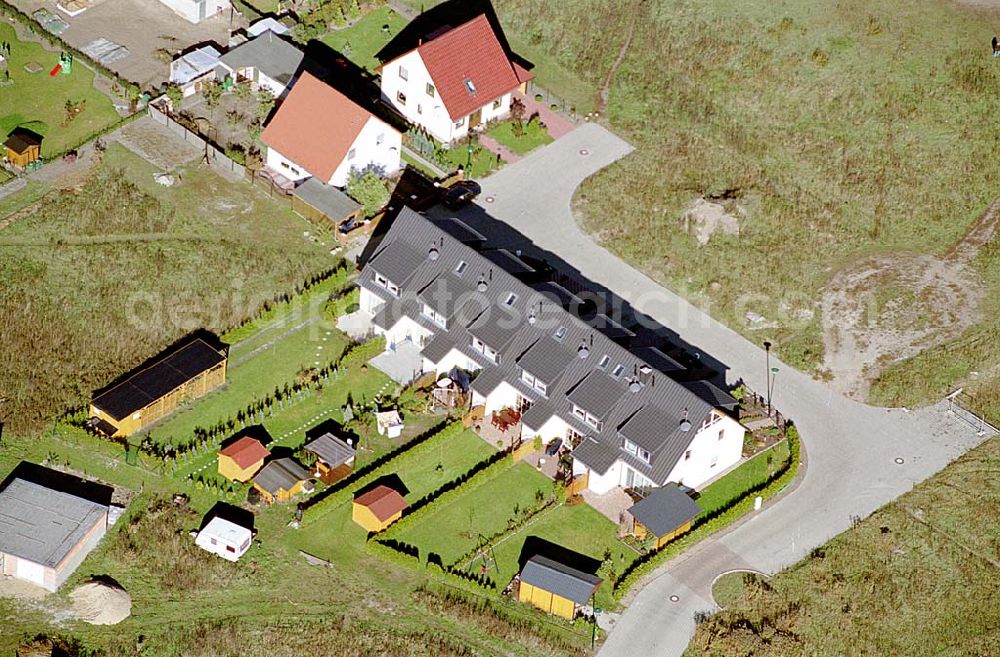 Aerial image Eberswalde-Lichterfelde / Brandenburg - Einfamilienhausneubausiedlung im Stadtteil Lichterfelde von Eberswalde in Brandenburg. (Objekt 36584 in der Bachstraße)