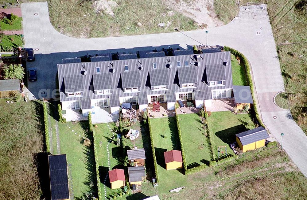 Aerial image Eberswalde-Lichterfelde / Brandenburg - Einfamilienhausneubausiedlung im Stadtteil Lichterfelde von Eberswalde in Brandenburg. (Objekt 36600 in der Bachstraße)