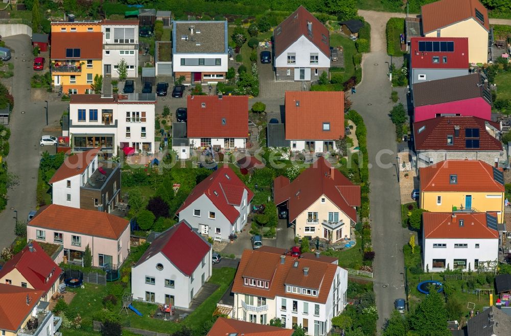 Dortmund from the bird's eye view: View of a housing estate in Dortmund in the state North Rhine-Westphalia