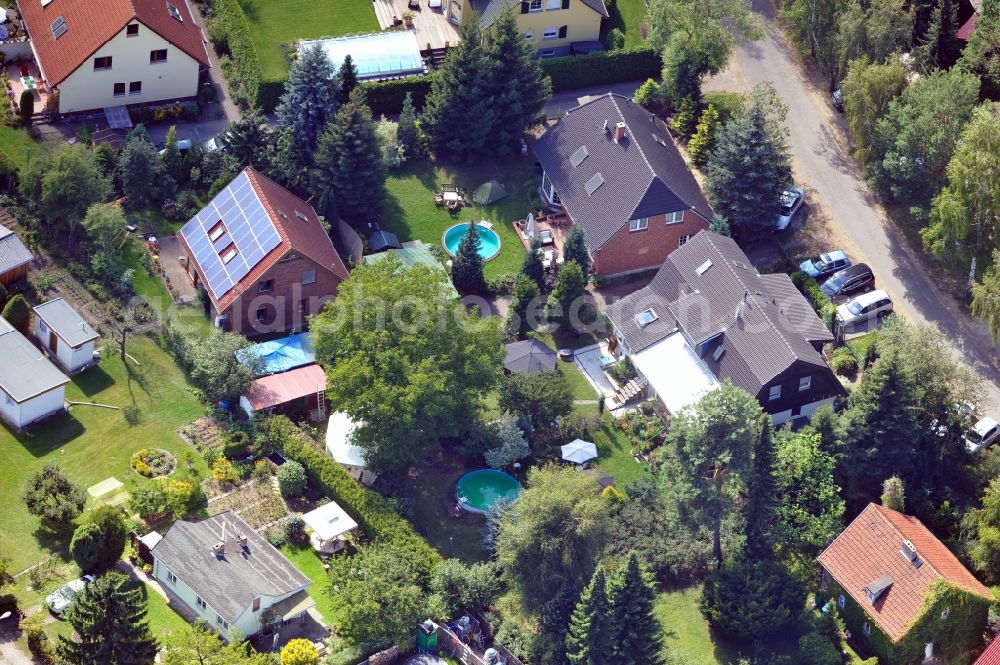 Aerial image Berlin - View of detached house estate at Hamburger Straße in Berlin