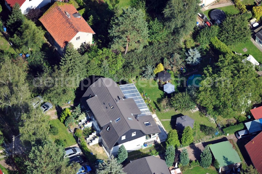 Aerial photograph Berlin - View of detached house estate at Hamburger Straße in Berlin