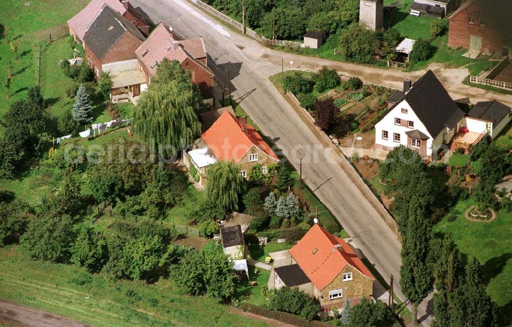 Aerial image Wittenberg / Brandenburg - Einfamilienhäuser bei Wittenberg