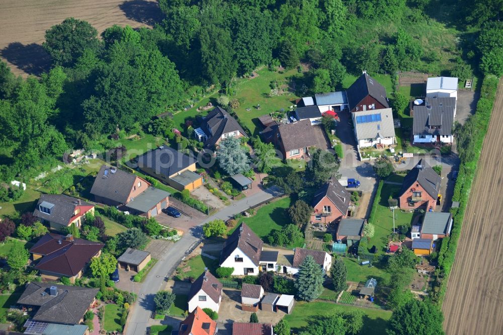 Aerial photograph Steinburg OT Sprenge - One family houses at the road Rosenweg in Steinburg OT Sprenge in the state Schleswig-Holstein