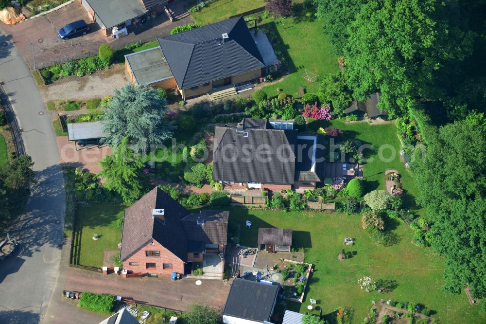 Steinburg OT Sprenge from above - One family houses at the road Rosenweg in Steinburg OT Sprenge in the state Schleswig-Holstein