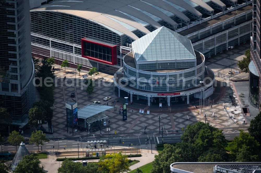 Aerial image Frankfurt am Main - Exhibition grounds and exhibition halls on the Friedrich-Ebert-Anlage in the district Westend in Frankfurt in the state Hesse, Germany