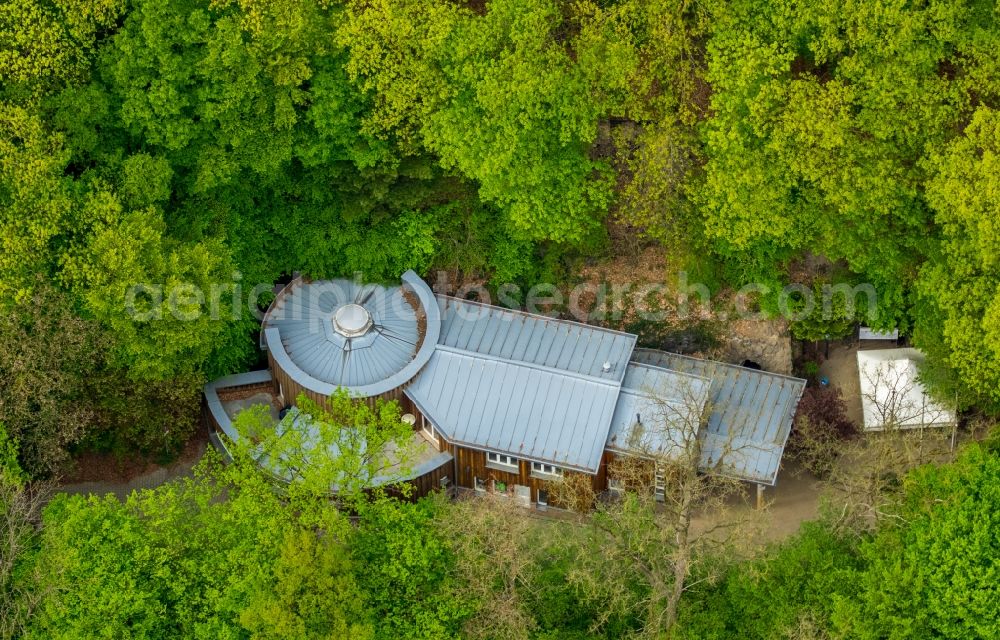 Aerial photograph Ennepetal - Entrance of Klutert- Hoehle in a forest in Ennepetal in the state of North Rhine-Westphalia