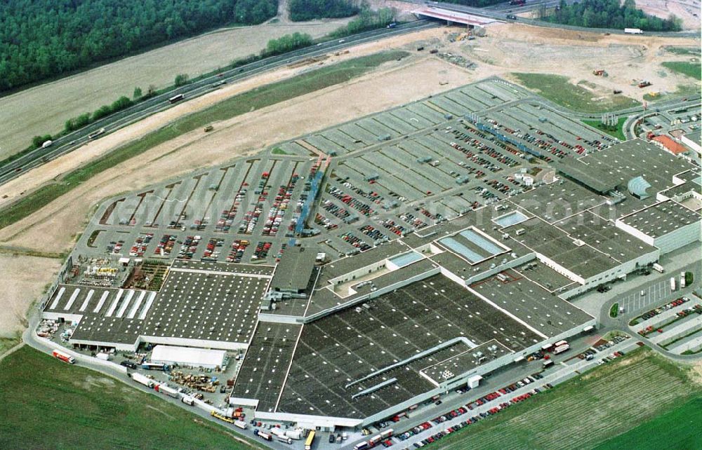 Wildau from the bird's eye view: Einkaufs- und Gewerbezentrum an der Autobahn bei Königs-Wusterhausen.