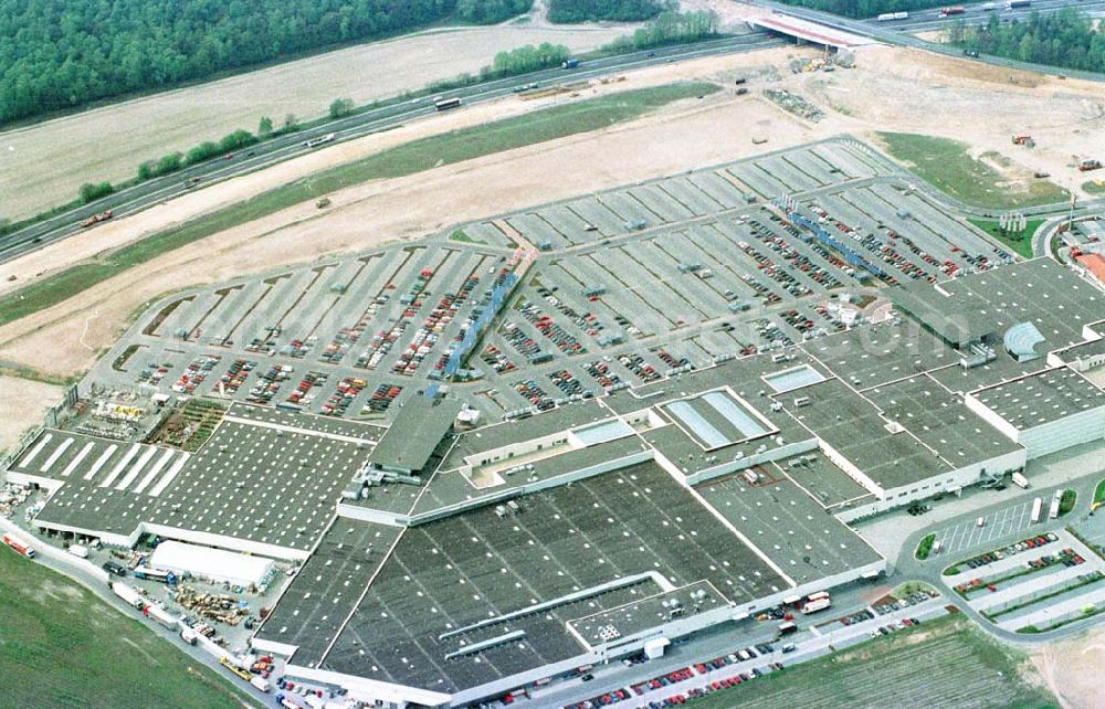 Aerial image Wildau - Einkaufs- und Gewerbezentrum an der Autobahn bei Königs-Wusterhausen.