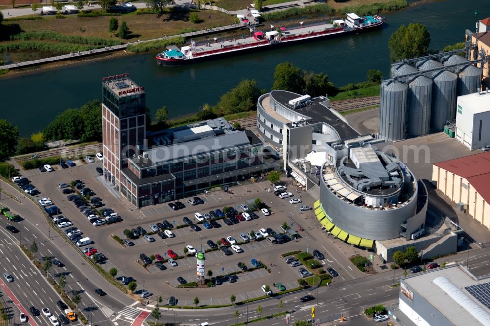 Aerial image Heilbronn - Building of the shopping center AKT-Am Kaiser`s Turm in Heilbronn in the state Baden-Wurttemberg, Germany