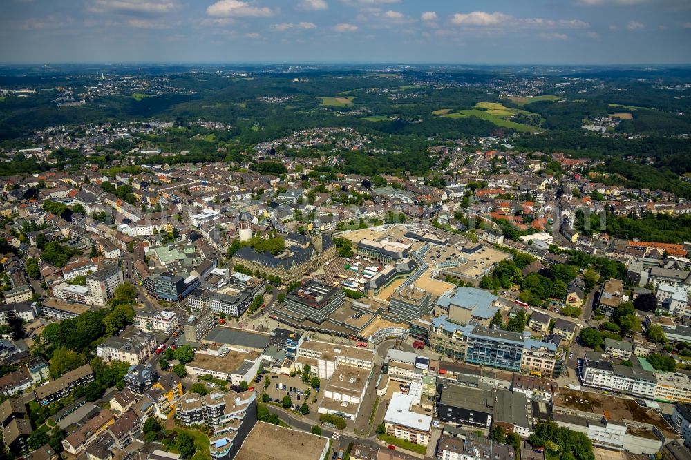 Aerial photograph Remscheid - Building of the shopping center Allee-Center Remscheid on Theodor-Heuss-Platz in Remscheid in the state North Rhine-Westphalia, Germany