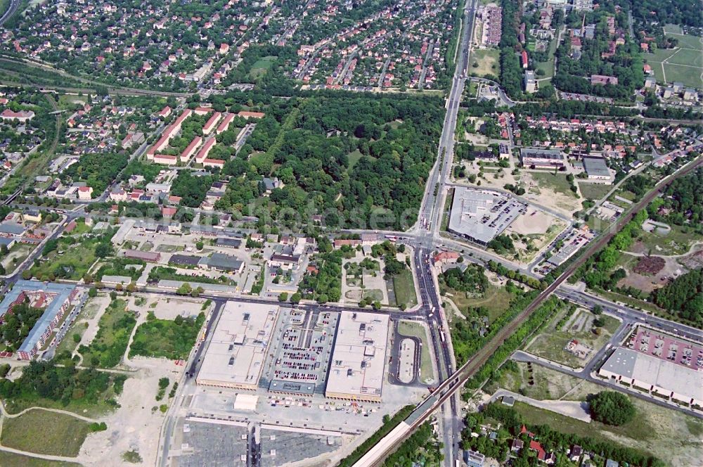 Aerial image Berlin - Building of the shopping center Biesdorf-Center in Berlin Biesdorf, Germany