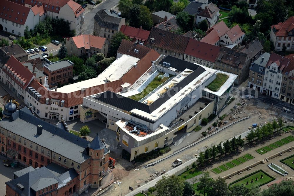 Aerial photograph Zeitz - Building of the shopping center Bruehl-Center in Zeitz in the state Saxony-Anhalt, Germany