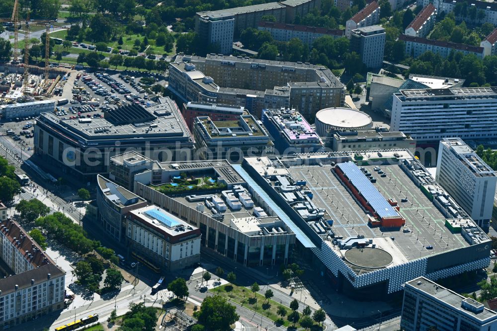 Aerial image Dresden - Building of the shopping center Centrum Galerie in Dresden in the state Saxony, Germany