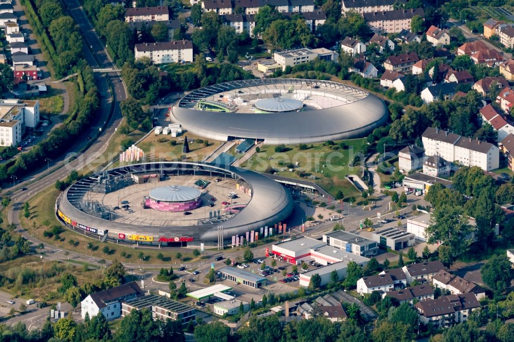 Baden-Baden from above - Building of the shopping center Cite in Baden-Baden in the state Baden-Wurttemberg, Germany