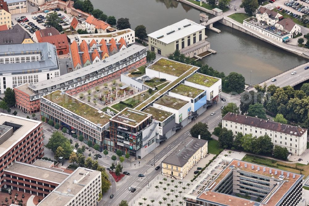 Landshut from above - Building of the shopping center City Center Landshut in the district Altstadt in Landshut in the state Bavaria, Germany