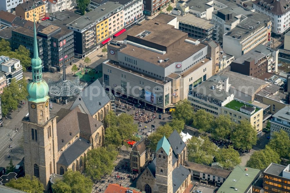 Aerial image Dortmund - Building of the shopping center C&A on Ostenhellweg in City-Ost in the state North Rhine-Westphalia, Germany