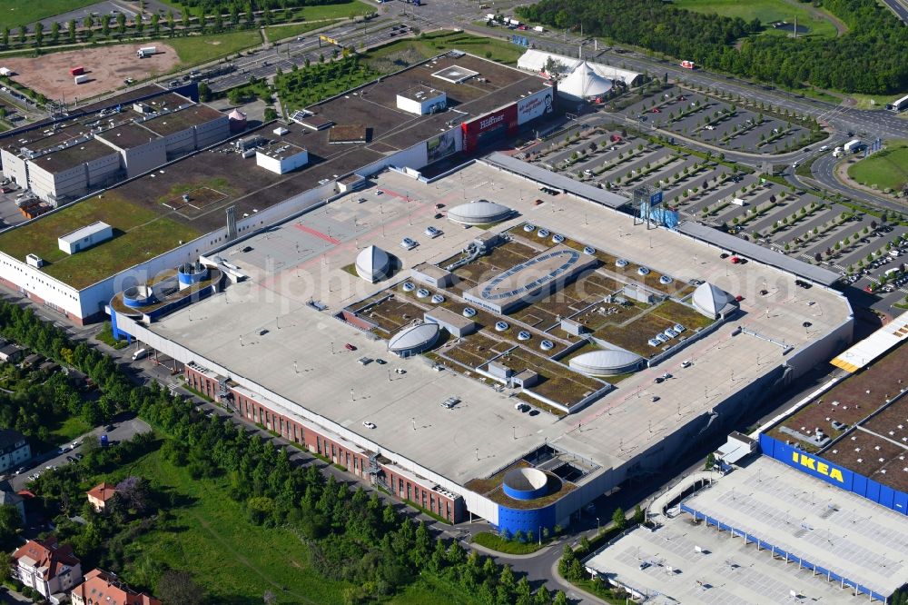 Dresden from the bird's eye view: Building of the shopping center ELBEPARK Dresden on Peschelstrasse in Dresden in the state Saxony, Germany