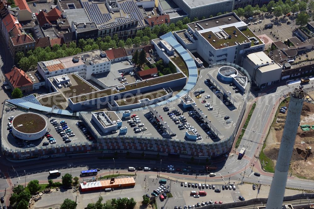 Aerial photograph Erlangen - Building of the shopping center ERLANGEN ARCADEN in Erlangen in the state Bavaria, Germany