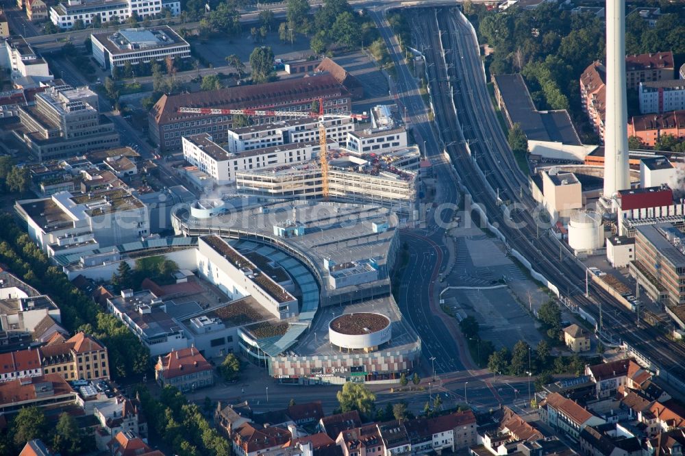 Aerial photograph Erlangen - Building of the shopping center ERLANGEN ARCADEN in Erlangen in the state Bavaria, Germany