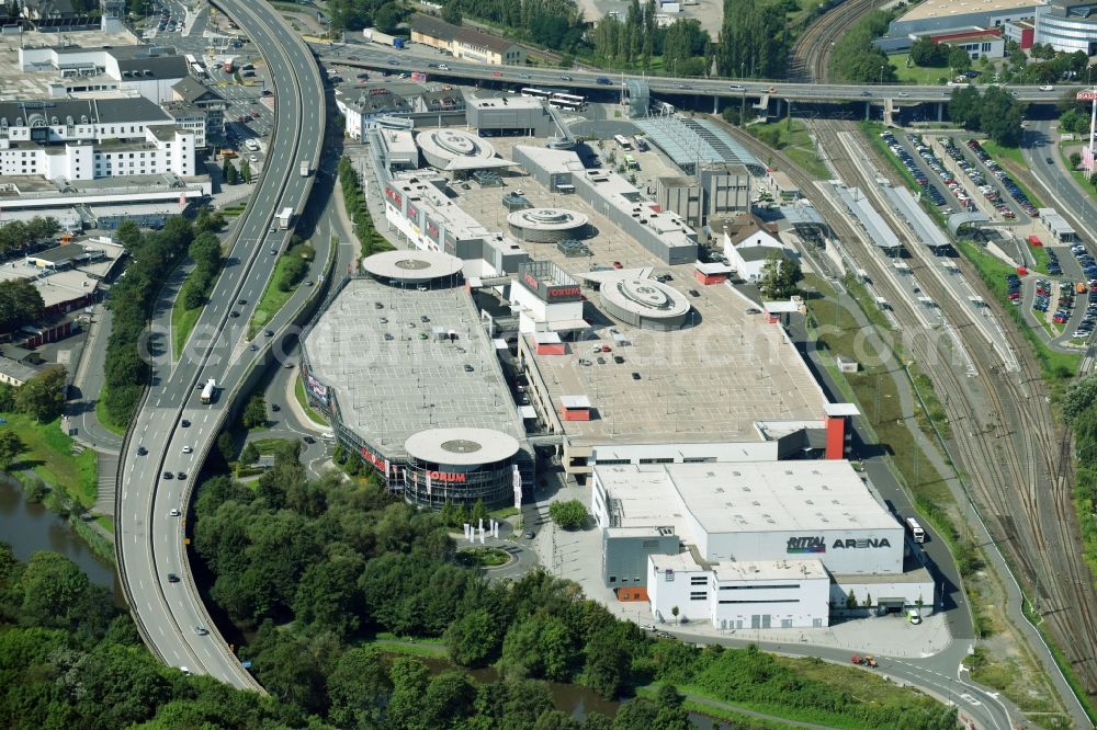 Aerial photograph Wetzlar - Building of the shopping center Forum Wetzlar in Wetzlar in the state Hesse, Germany