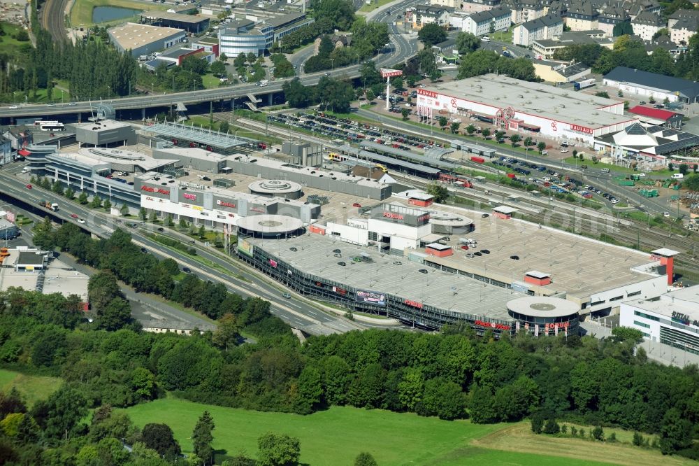 Aerial image Wetzlar - Building of the shopping center Forum Wetzlar in Wetzlar in the state Hesse, Germany