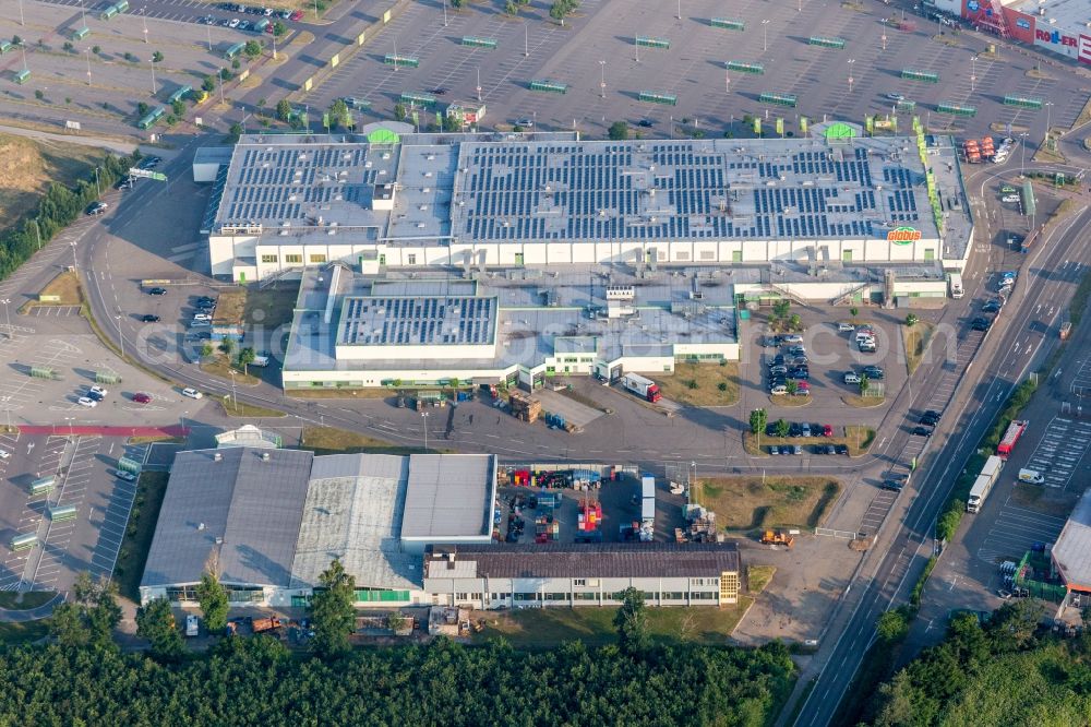 Aerial image Wiesental - Building of the shopping center Globus Wiesental in Wiesental in the state Baden-Wurttemberg, Germany