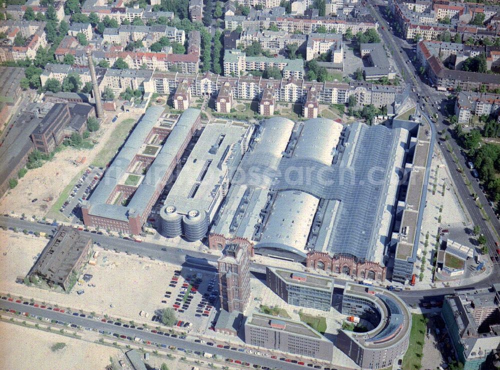 Berlin from above - Building of the shopping center Hallen on Borsigturm in the district Reinickendorf in Berlin, Germany